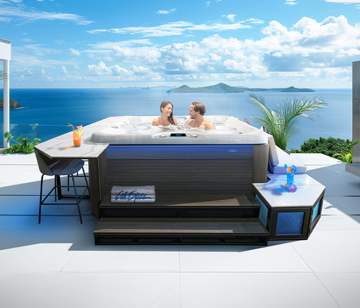 Calspas hot tub being used in a family setting - Waterloo